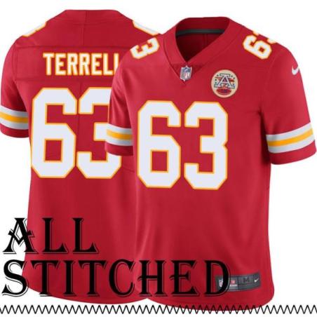 Red Home Marvin Terrell Kansas City Chiefs Jersey #63