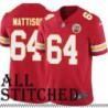 Red Home Bryan Mattison Kansas City Chiefs Jersey #64