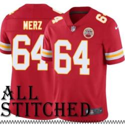 Red Home Curt Merz Kansas City Chiefs Jersey #64