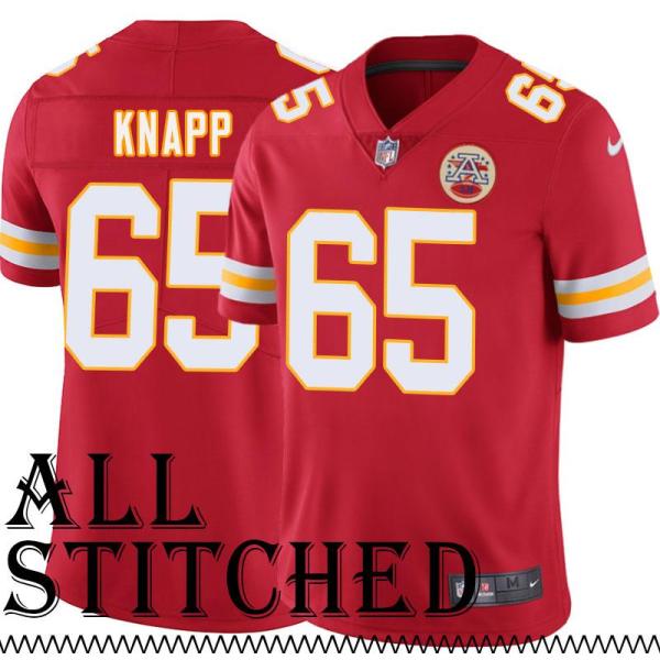 Red Home Lindsay Knapp Kansas City Chiefs Jersey #65