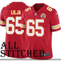 Red Home Ryan Lilja Kansas City Chiefs Jersey #65