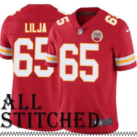 Red Home Ryan Lilja Kansas City Chiefs Jersey #65