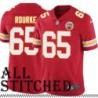 Red Home Jim Rourke Kansas City Chiefs Jersey #65