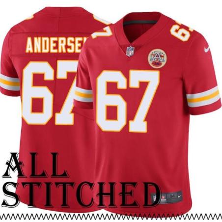 Red Home Jason Andersen Kansas City Chiefs Jersey #67