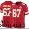 Red Home Jason Andersen Kansas City Chiefs Jersey #67
