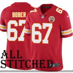 Red Home Chris Bober Kansas City Chiefs Jersey #67