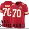 Red Home Bob Kelly Kansas City Chiefs Jersey #70