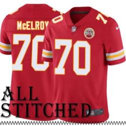 Red Home Reggie McElroy Kansas City Chiefs Jersey #70