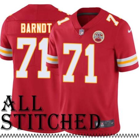 Red Home Tom Barndt Kansas City Chiefs Jersey #71