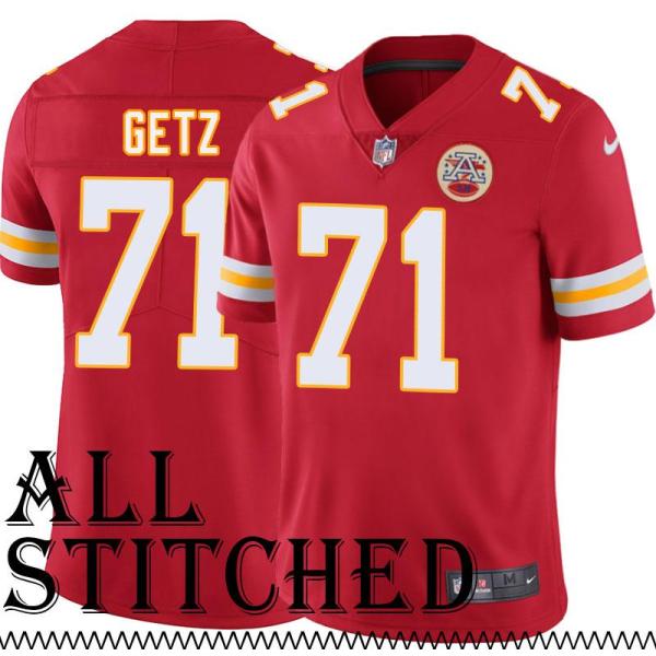 Red Home Lee Getz Kansas City Chiefs Jersey #71