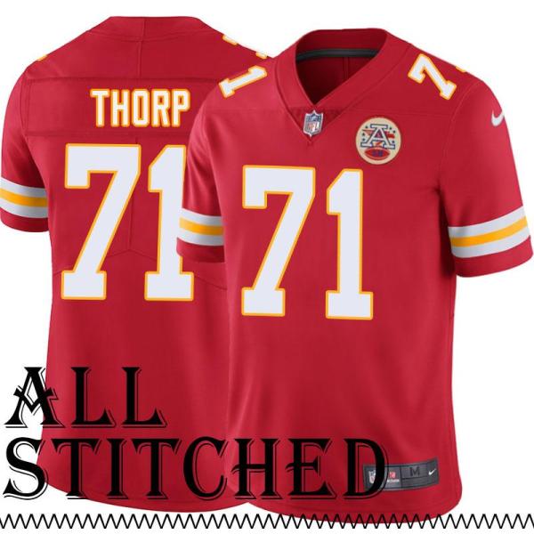 Red Home Don Thorp Kansas City Chiefs Jersey #71