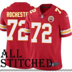 Red Home Paul Rochester Kansas City Chiefs Jersey #72