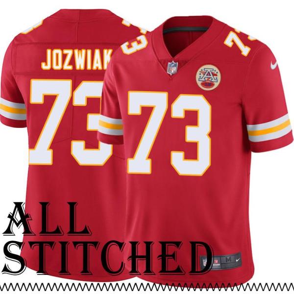 Red Home Brian Jozwiak Kansas City Chiefs Jersey #73