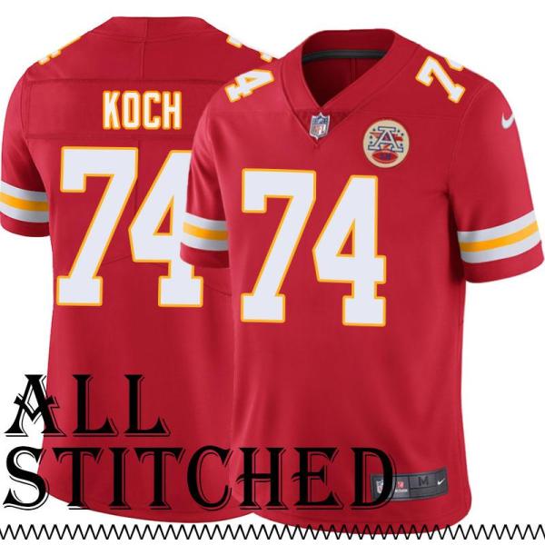 Red Home Pete Koch Kansas City Chiefs Jersey #74
