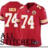 Red Home Pete Koch Kansas City Chiefs Jersey #74