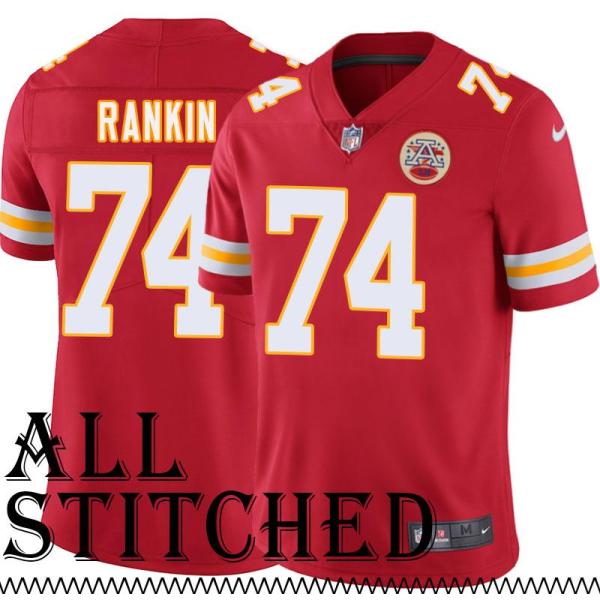 Red Home Martinas Rankin Kansas City Chiefs Jersey #74