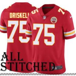 Red Home Ethan Driskell Kansas City Chiefs Jersey #75