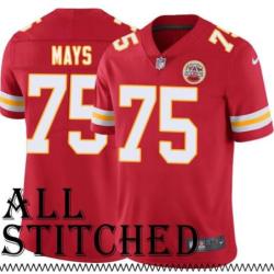 Red Home Jerry Mays Kansas City Chiefs Jersey #75