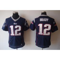 [NEW,Elite] Tom Brady Football Jersey -New England #12 NEW Football Jersey(Blue)