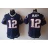 [NEW,Elite] Tom Brady Football Jersey -New England #12 NEW Football Jersey(Blue)