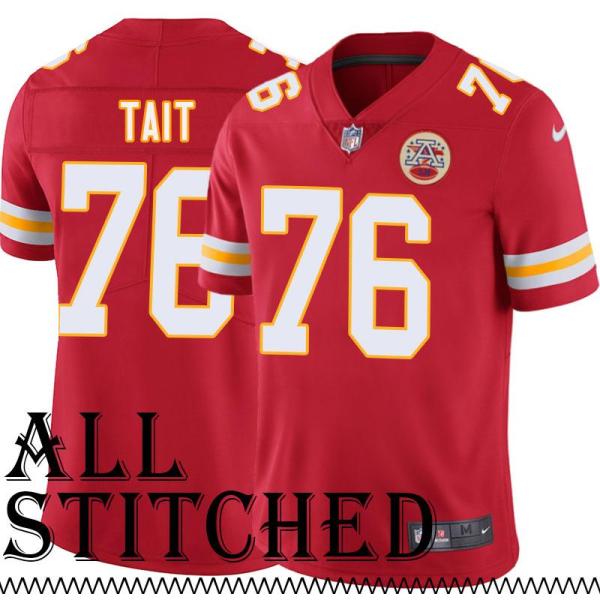 Red Home John Tait Kansas City Chiefs Jersey #76