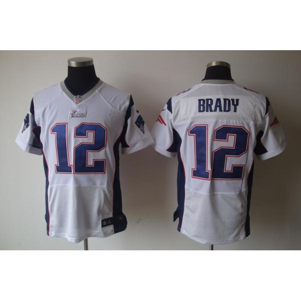 [NEW,Elite] Tom Brady Football Jersey -New England #12 NEW Football Jersey(White)