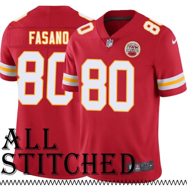 Red Home Anthony Fasano Kansas City Chiefs Jersey #80