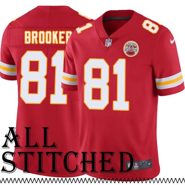 Red Home Tommy Brooker Kansas City Chiefs Jersey #81
