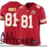 Red Home Jimmy Hines Kansas City Chiefs Jersey #81