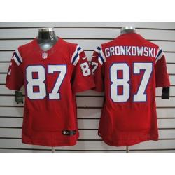 [NEW,Elite] Rob Gronkowski Football Jersey -New England #87 NEW Football Jersey(Red)