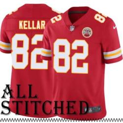Red Home Bill Kellar Kansas City Chiefs Jersey #82