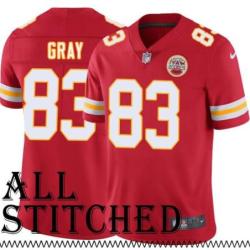 Red Home Noah Gray Kansas City Chiefs Jersey #83