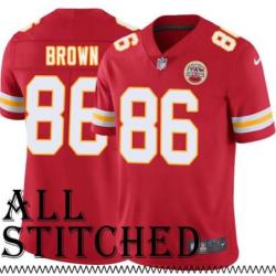 Red Home Eric Brown Kansas City Chiefs Jersey #86