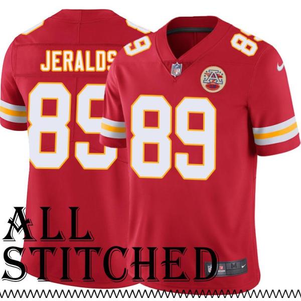 Red Home Luther Jeralds Kansas City Chiefs Jersey #89