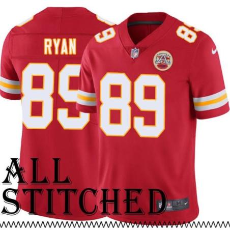 Red Home Sean Ryan Kansas City Chiefs Jersey #89