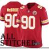 Red Home Turk McBride Kansas City Chiefs Jersey #90