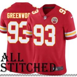 Red Home Cory Greenwood Kansas City Chiefs Jersey #93