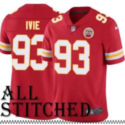 Red Home Joey Ivie Kansas City Chiefs Jersey #93