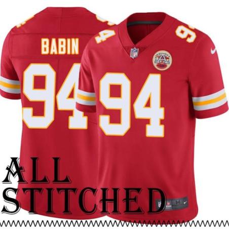 Red Home Jason Babin Kansas City Chiefs Jersey #94