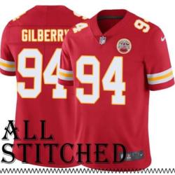 Red Home Wallace Gilberry Kansas City Chiefs Jersey #94