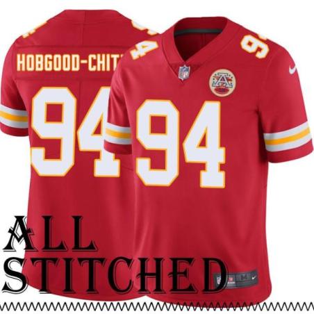 Red Home Nate Hobgood-Chittick Kansas City Chiefs Jersey #94
