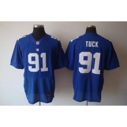 [NEW,Elite] Justin Tuck Football Jersey -NY-G #91 NEW Football Jersey(Blue)