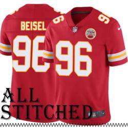Red Home Monty Beisel Kansas City Chiefs Jersey #96