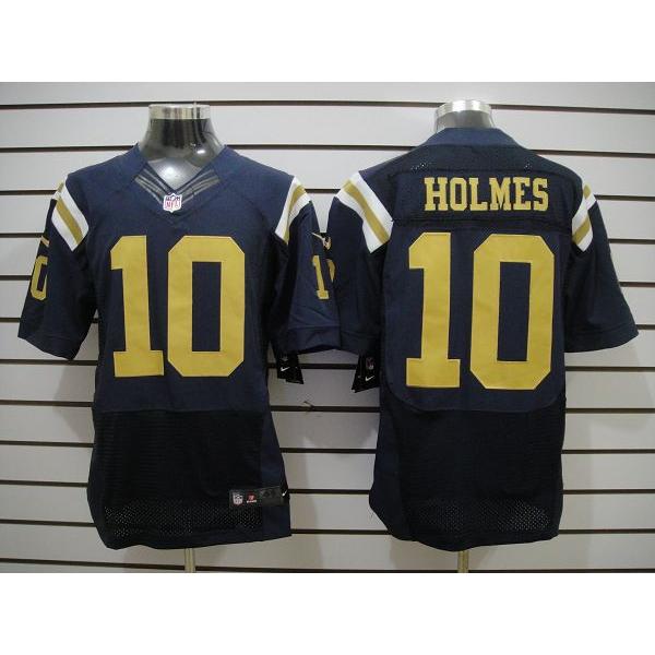 [NEW,Elite] Santonio Holmes Football Jersey -NY-J #10 NEW Football Jersey(Blue Alternate)
