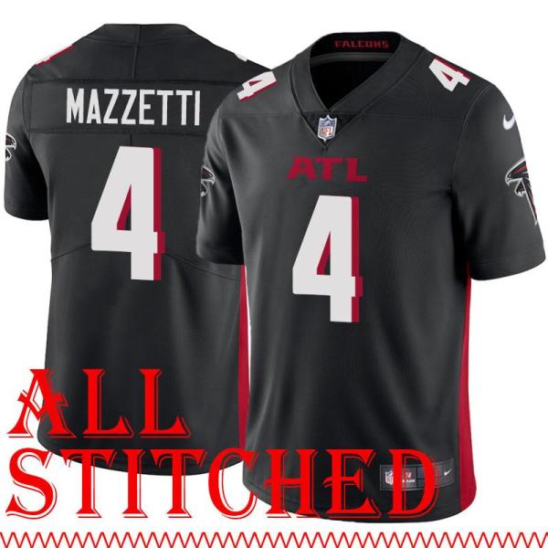 Black Home Tim Mazzetti Jersey Atlanta Falcons #4