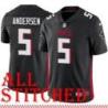 Black Home Morten Andersen Jersey Atlanta Falcons #5