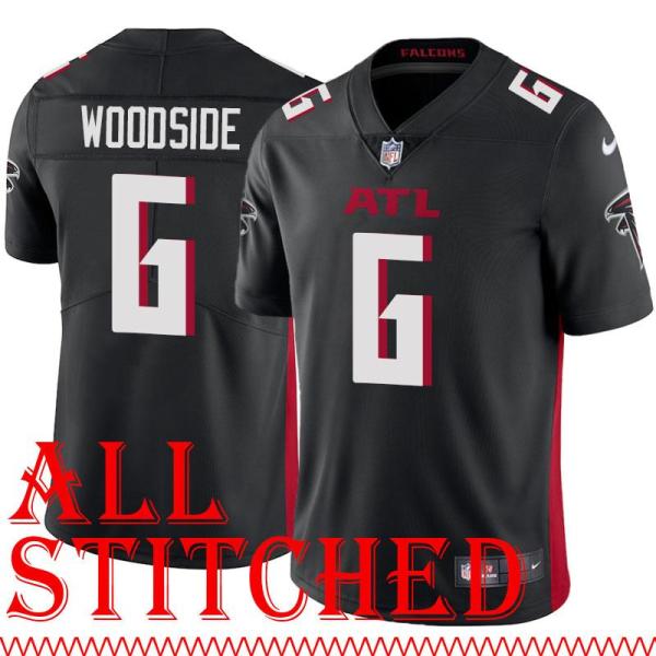 Black Home Logan Woodside Jersey Atlanta Falcons #6