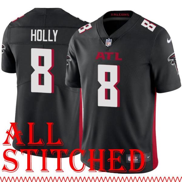 Black Home Bob Holly Jersey Atlanta Falcons #8