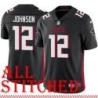 Black Home Randy Johnson Jersey Atlanta Falcons #12