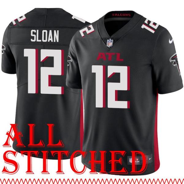 Black Home Steve Sloan Jersey Atlanta Falcons #12